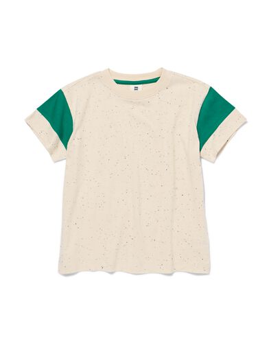 Kinder-T-Shirt mit Farbkontrasten ecru - 30742209ECRU - HEMA