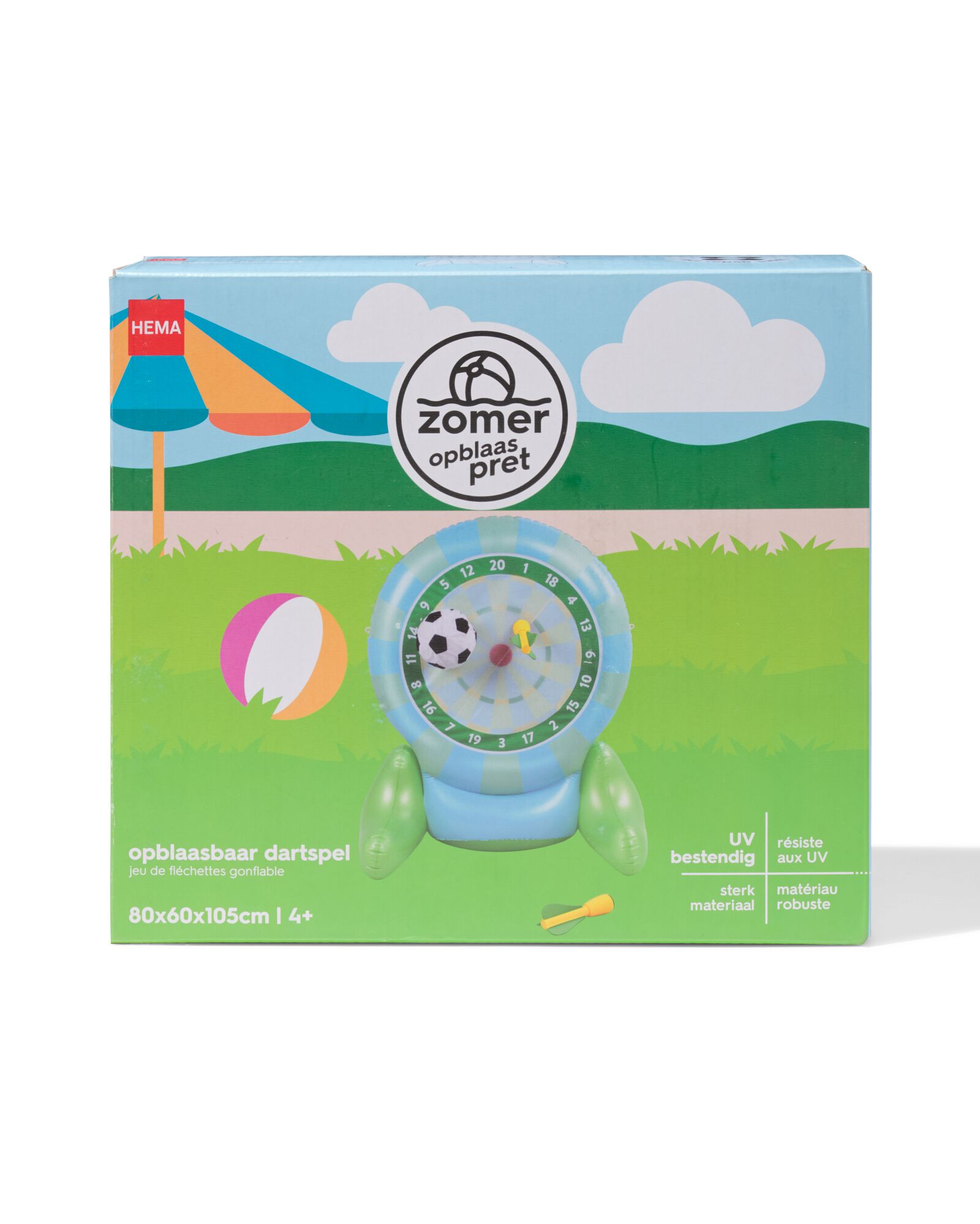 jeu de fl&eacute;chettes gonflable 80x60x105cm  - 15800094 - HEMA