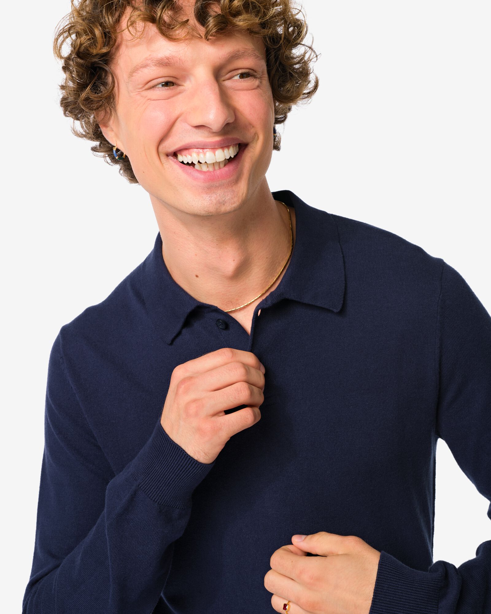 Pullover f&uuml;r Herren, Feinstrick dunkelblau - 2129980DARKBLUE - HEMA