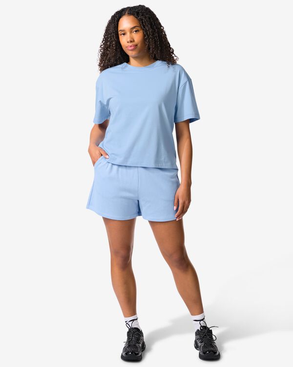 short molleton femme bleu clair bleu clair - 36000434LIGHTBLUE - HEMA
