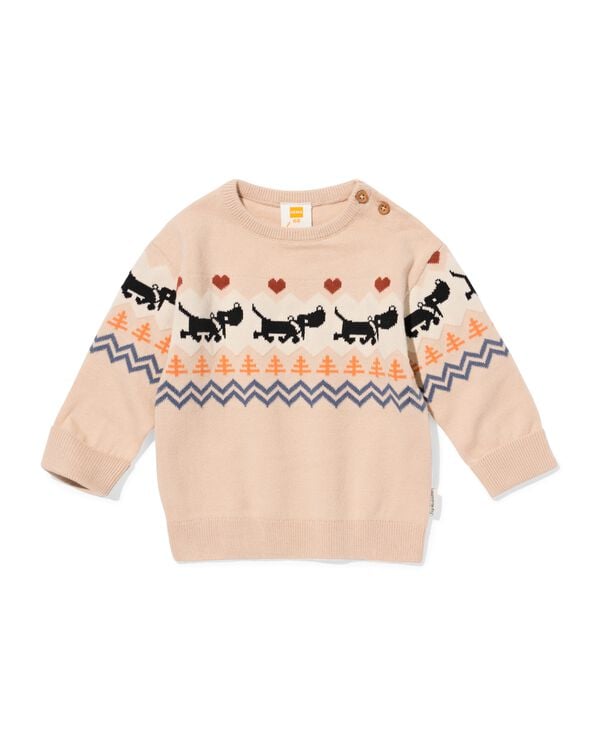 pull Takkie nouveau-n&eacute;  marron clair - 33434520LIGHTBROWN - HEMA