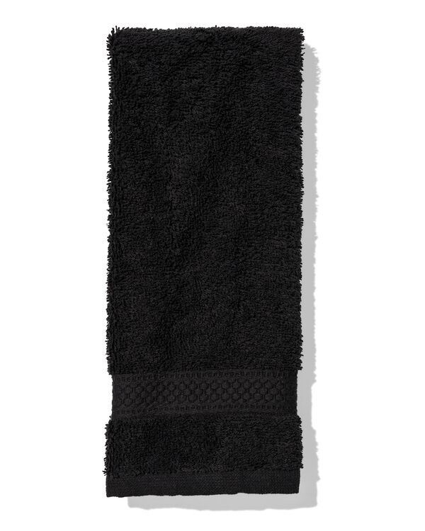 Gästehandhandtuch, 33 x 50 cm, schwere Qualität, schwarz schwarz Gästehandtuch - 5210134 - HEMA