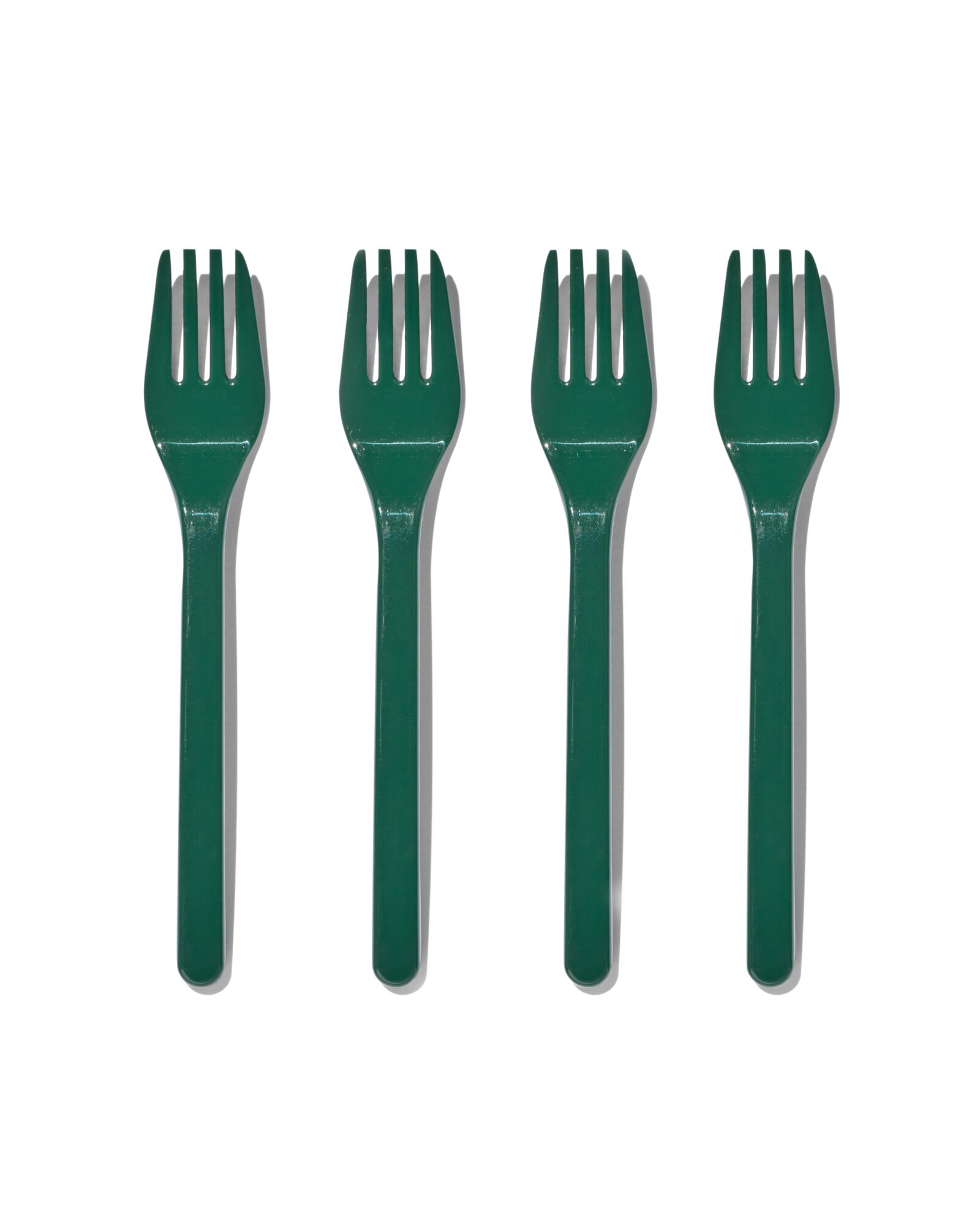 hema 4 fourchettes en mélamine vert