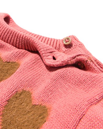 Babypullover mit Herzen rosa - 33046870PINK - HEMA