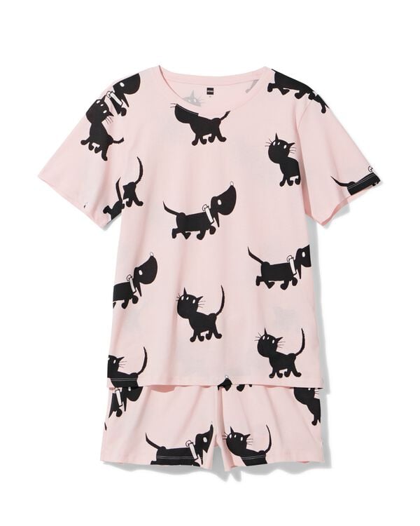 Takkie en Siepie damesshortama jersey lichtroze lichtroze - 23401550LIGHTPINK - HEMA