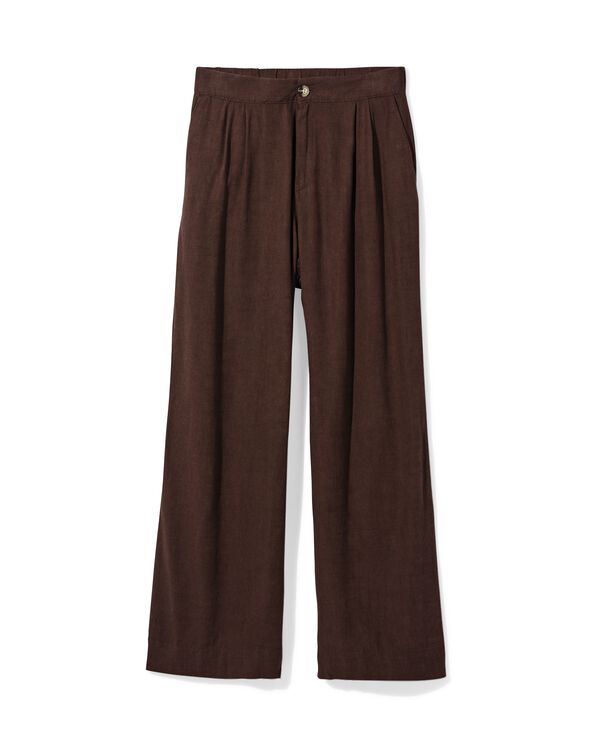 Damenhose Selma, weite Passform dunkelbraun - 36208130DARKBROWN - HEMA