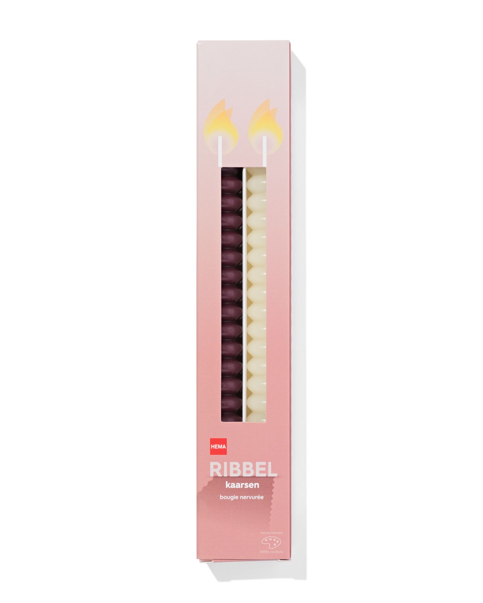 bougies nervur&eacute;es - 2 pi&egrave;ces - 13506101 - HEMA