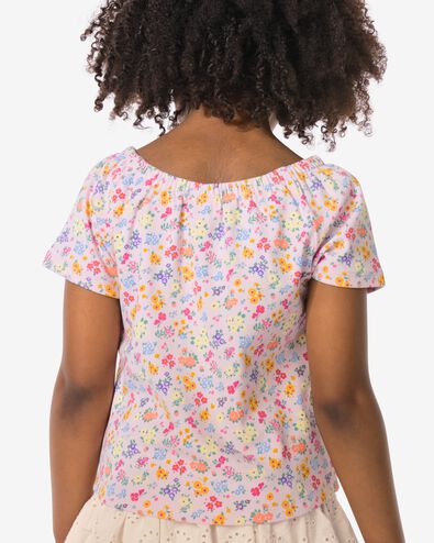 t-shirt enfant jersey fleurs violet violet - 30824106PURPLE - HEMA