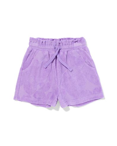 kindershort comfort fit badstof hartjes paars paars - 30848805PURPLE - HEMA