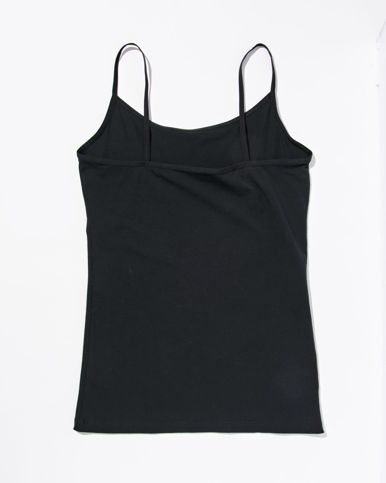 d&eacute;bardeur femme coton &agrave; bretelles spaghetti noir noir - 1000002181 - HEMA