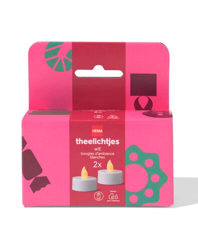 bougies chauffe-plat led blanc - 25510040 - HEMA