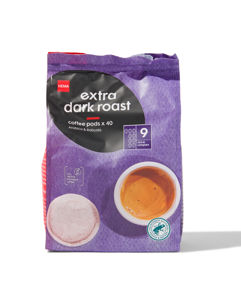 40 dosettes de café extra dark roast - 17150014 - HEMA