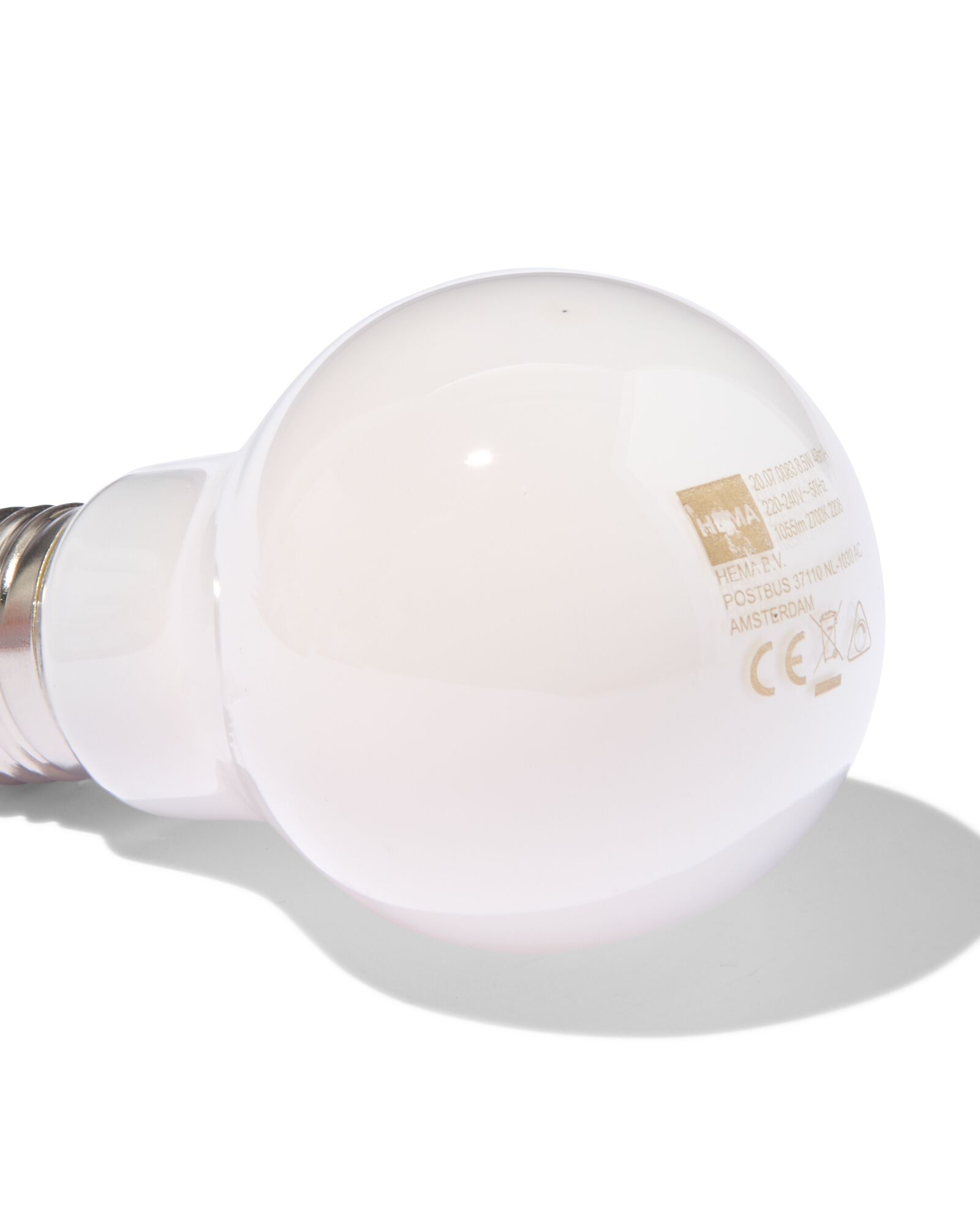 led peer glass frost E27 8.5W 1055lm dim - 20000063 - HEMA