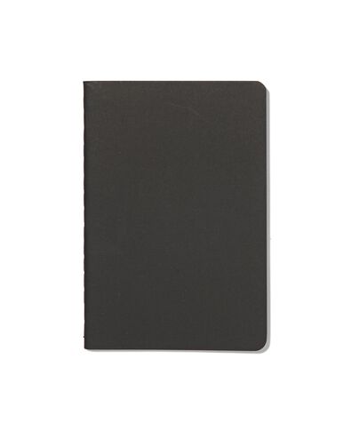 3 cahiers noirs A6 - ligné - 14102924 - HEMA