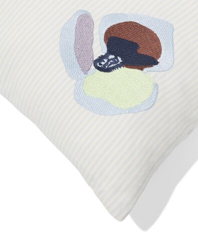 coussin 50x30cm coton fleurs rayures - 7326011 - HEMA