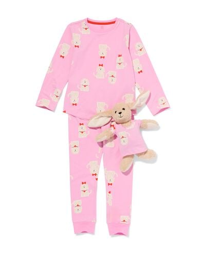 kinderpyjama met poppenpyjama honden roze roze - 23000440PINK - HEMA