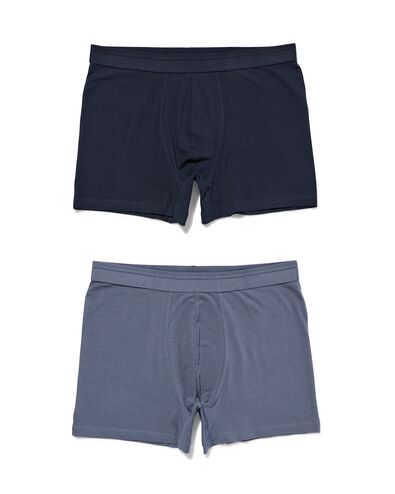 2er-Pack Herren-Boxershorts, lang, Real Lasting dunkelblau - 19144130DARKBLUE - HEMA