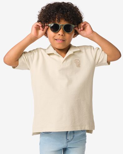 Kinderpoloshirt ecru ecru - 30714117ECRU - HEMA