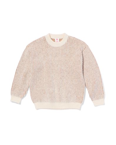 pull c&ocirc;tel&eacute; ray&eacute; enfant marron - 30702701BROWN - HEMA