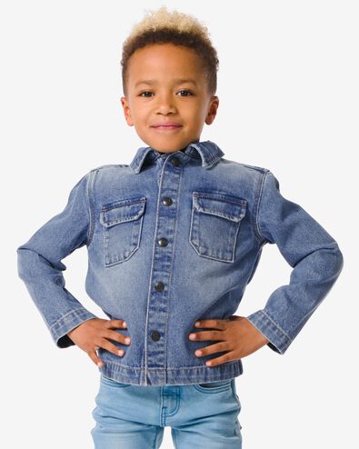surchemise en jean enfant bleu 110/116 - 30776125 - HEMA