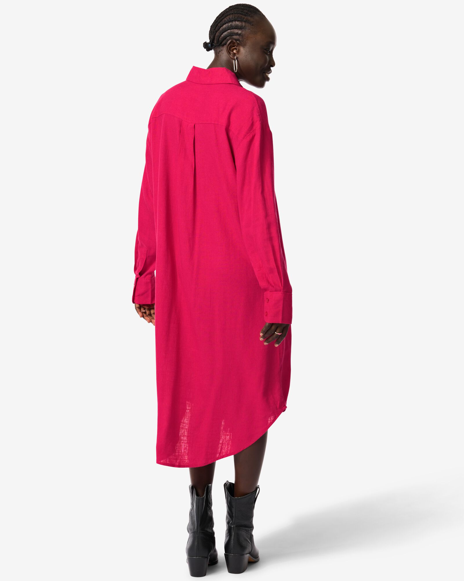 Damenkleid Lizzy, Leinen rosa - 36290275PINK - HEMA