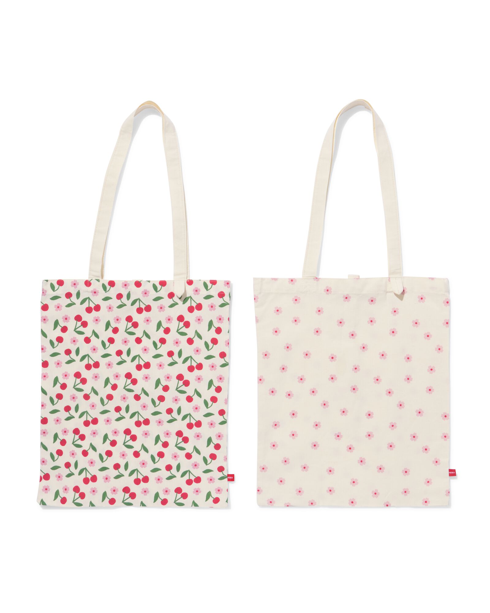 canvas tas 42x36cm oprolbaar flora - 61104521 - HEMA