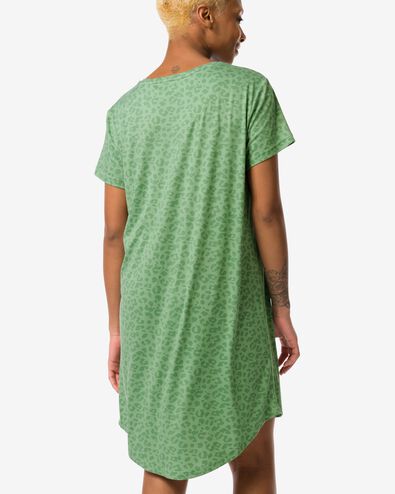 chemise de nuit femme micro vert clair S - 23470511 - HEMA