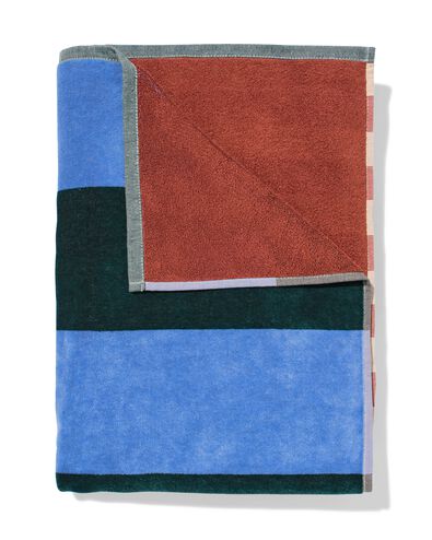 strandlaken 90x180cm velours strepen - 5200185 - HEMA