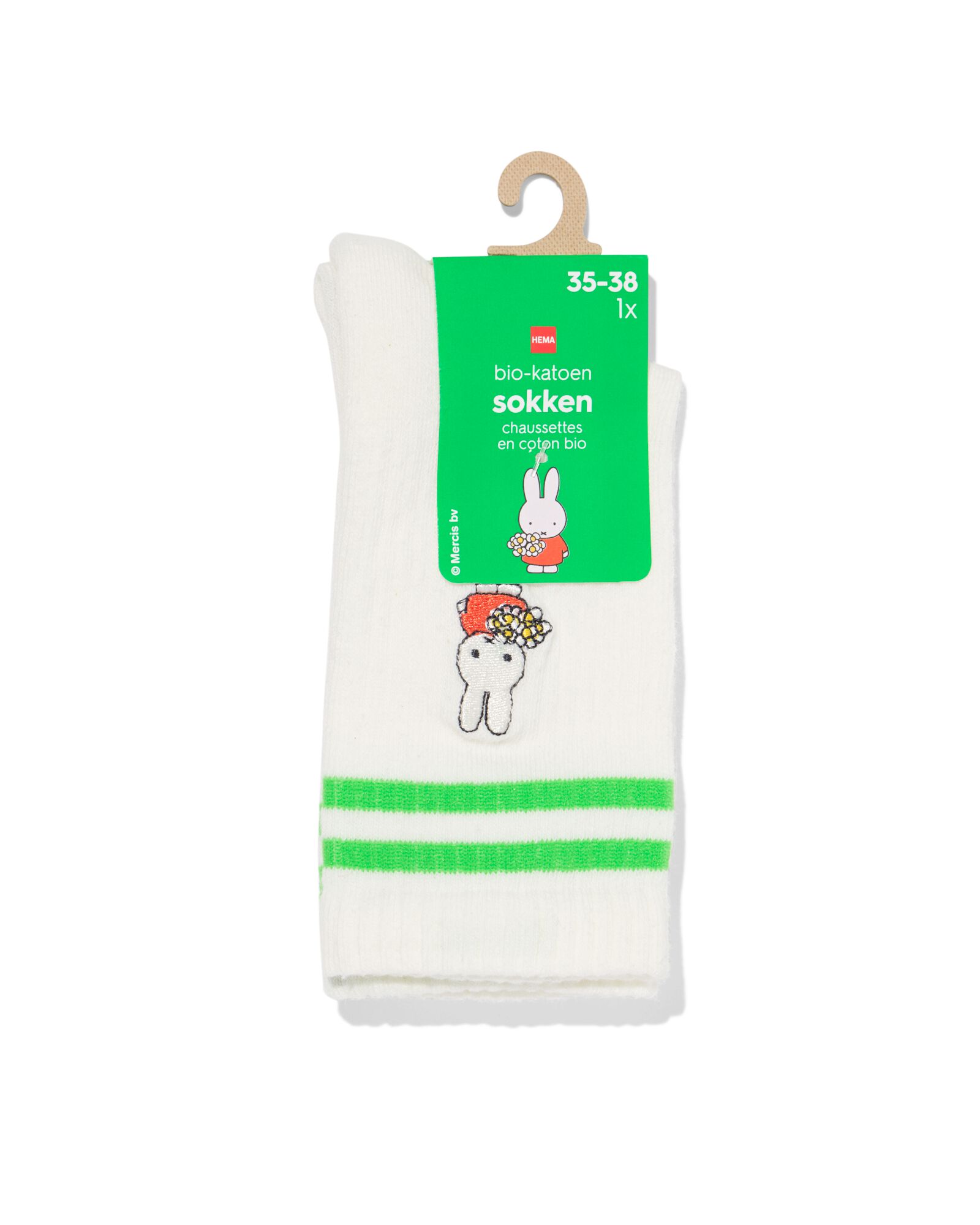 chaussettes Miffy fleurs pour enfants et adultes blanc cass&eacute; blanc cass&eacute; - 4120700OFFWHITE - HEMA