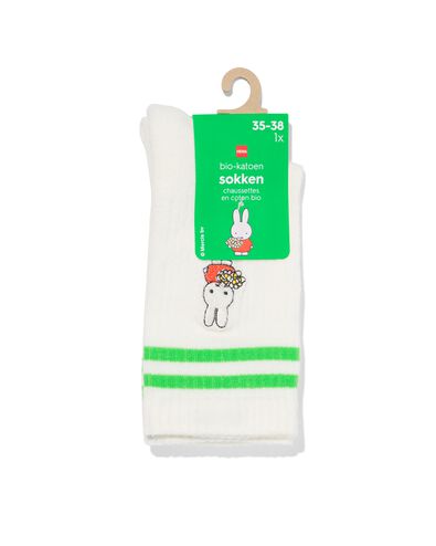 chaussettes Miffy fleurs pour enfants et adultes blanc cass&eacute; blanc cass&eacute; - 4120700OFFWHITE - HEMA