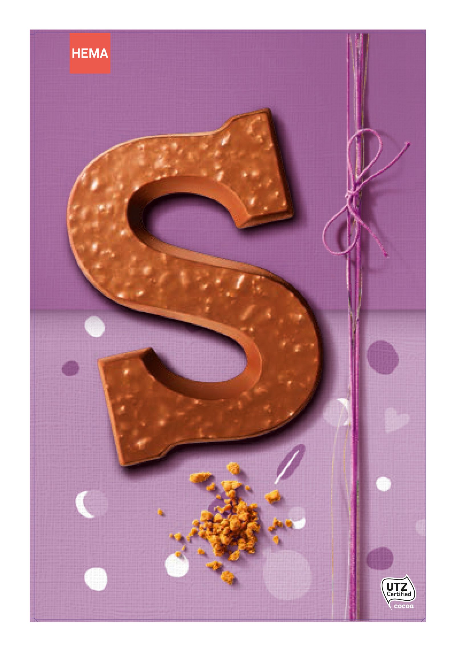 chocoladeletter melk speculoos 135 gram - S speculoos S - 10065018 - HEMA