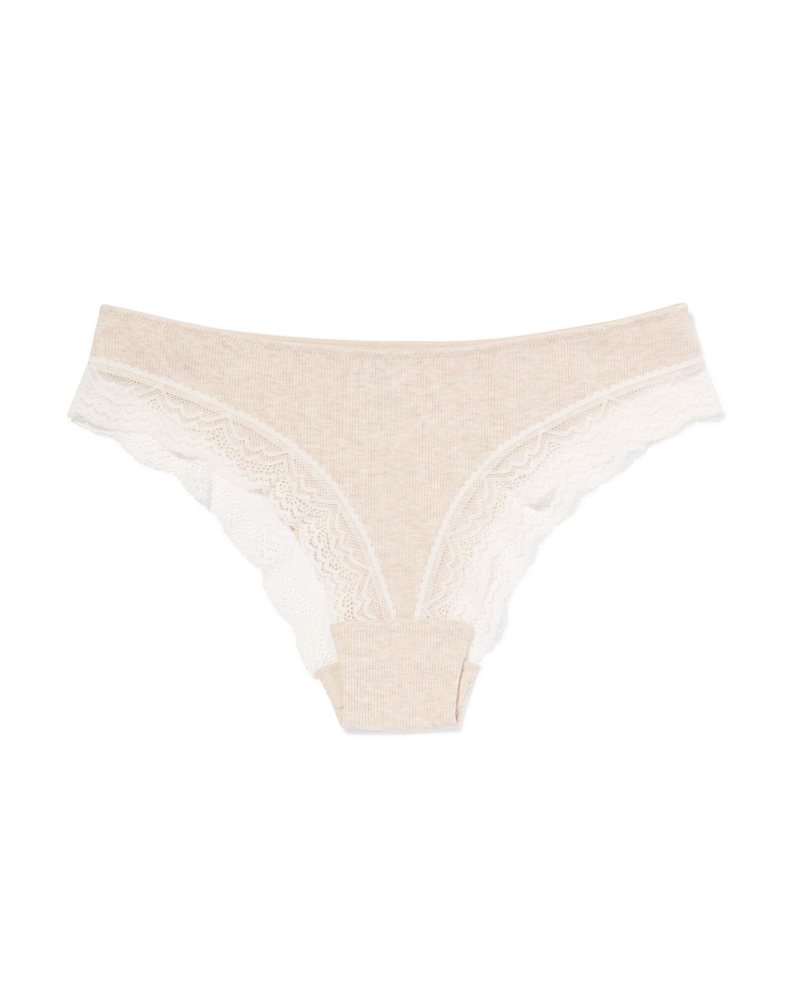 Damen-Brazilian, gerippt, mit Spitze naturfarben naturfarben - 21900334NATURAL - HEMA