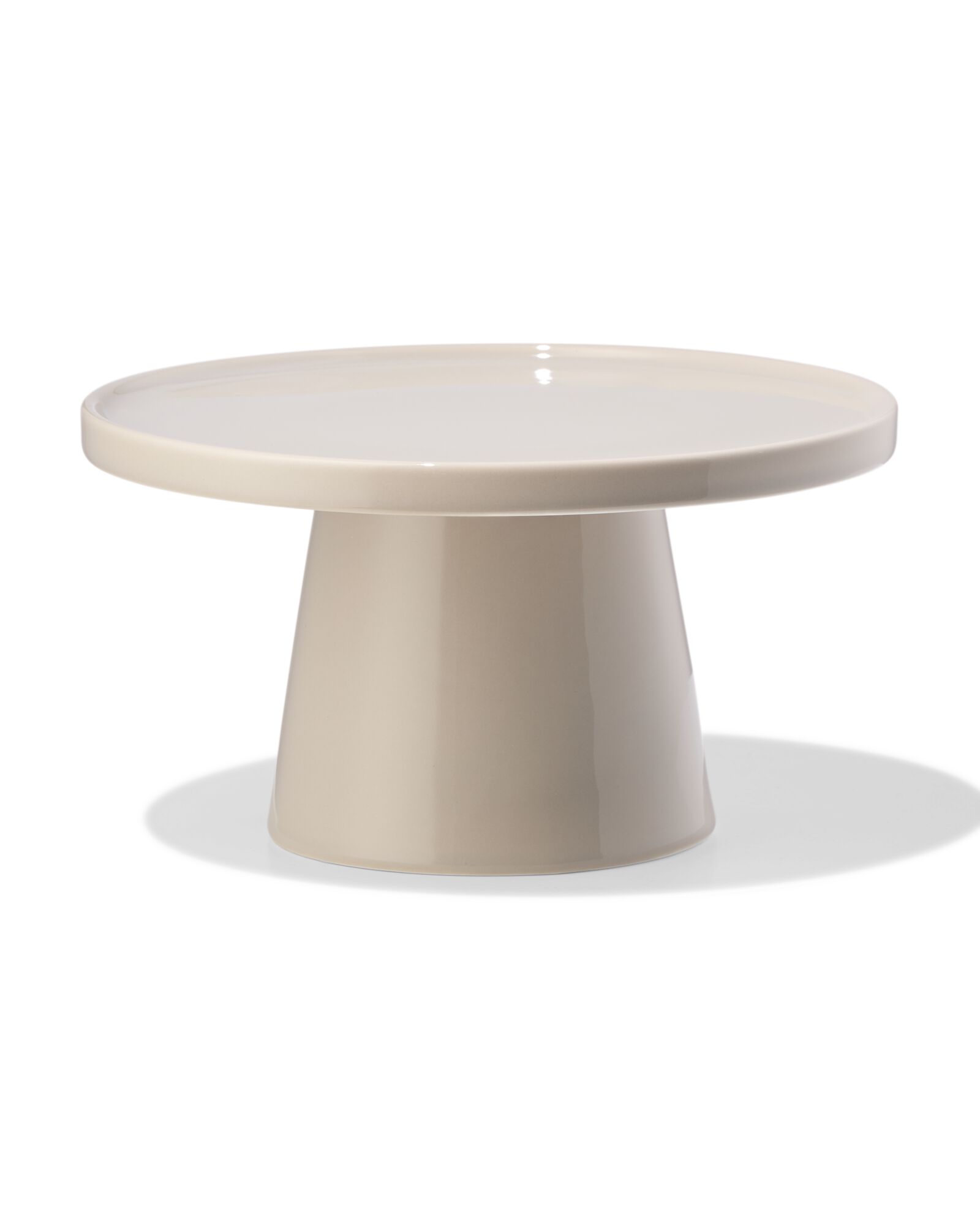 taartplateau ⌀18x8cm Knap new bone grijs - 9650319 - HEMA