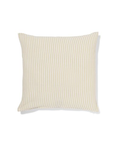 housse de coussin 50 x 50 cm coton rayures marron - 7326009 - HEMA