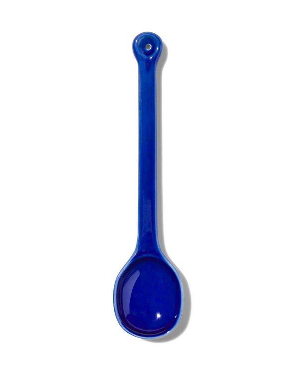 cuillère de service faïence bleu 30 cm - 9602285 - HEMA