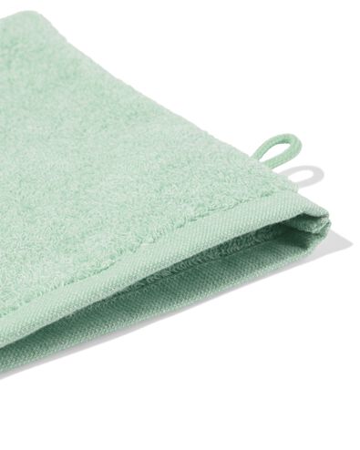 gant de toilette 16 x 21 cm de qualit&eacute; &eacute;paisse vert mouchet&eacute; - 5200260 - HEMA