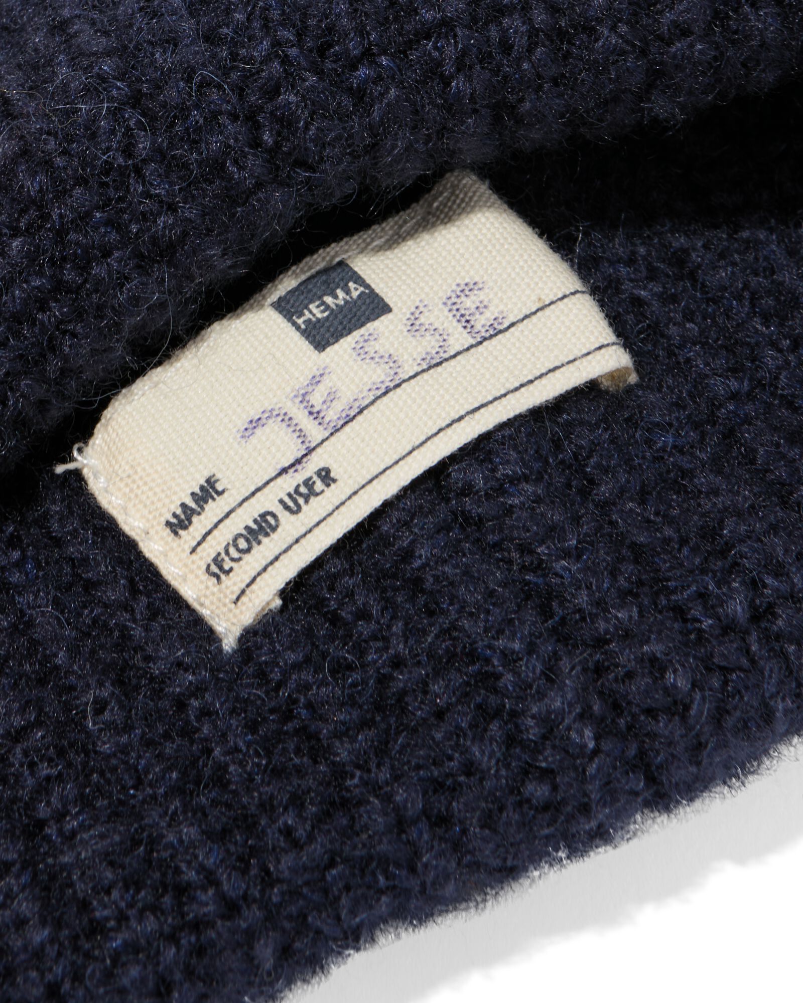 kinder beanie blauw blauw blauw - 16700350BLUE - HEMA