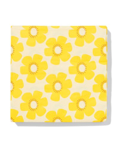 Servietten 33 x 33 cm Papier Blumen &ndash; 20 St&uuml;ck - 25800048 - HEMA