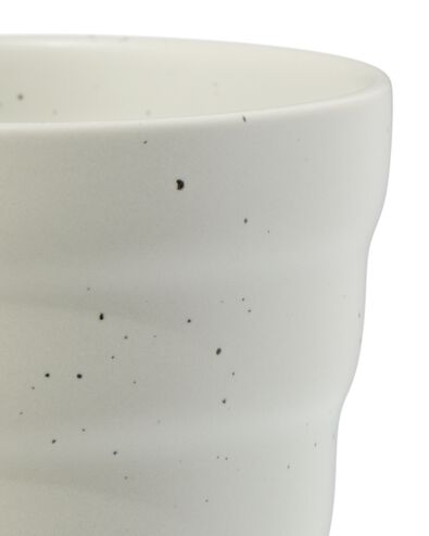 mug 200 ml fa&iuml;ence nervur&eacute; mouchet&eacute; gris - 80660361 - HEMA