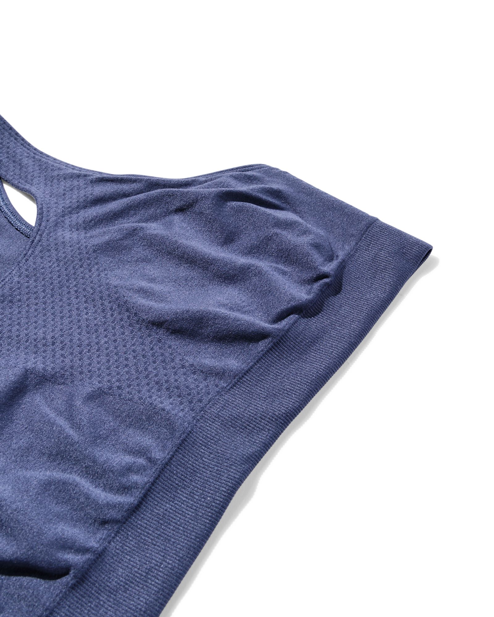 Nicht vorgeformter, b&uuml;gelloser und nahtloser Sport-BH mit Unterst&uuml;tzung Medium dunkelblau - 21700130DARKBLUE - HEMA