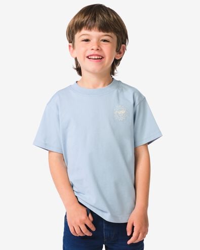 kinder T-shirt grafisch lichtblauw lichtblauw - 30727502LIGHTBLUE - HEMA