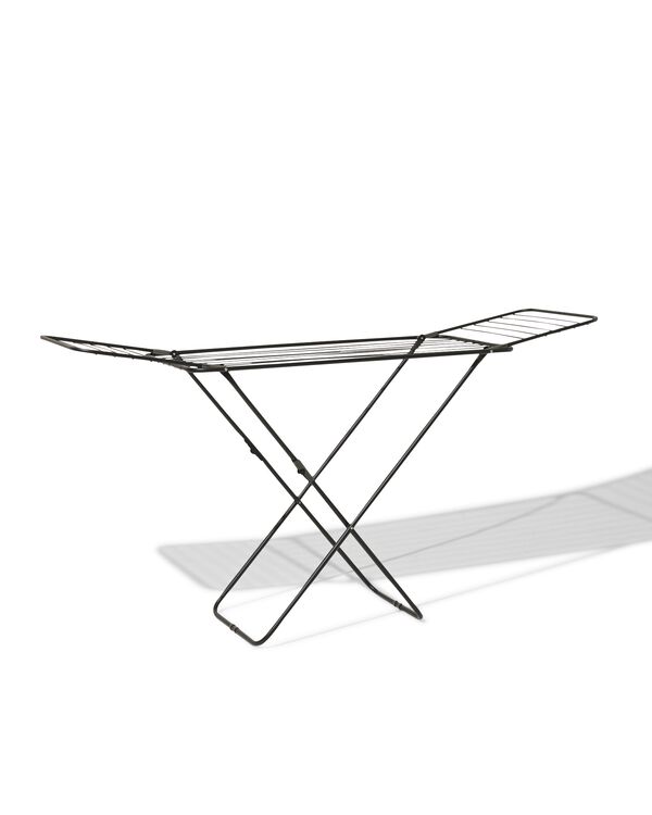 droogrek 18 meter met inklapbare vleugels - zwart - 20510029 - HEMA