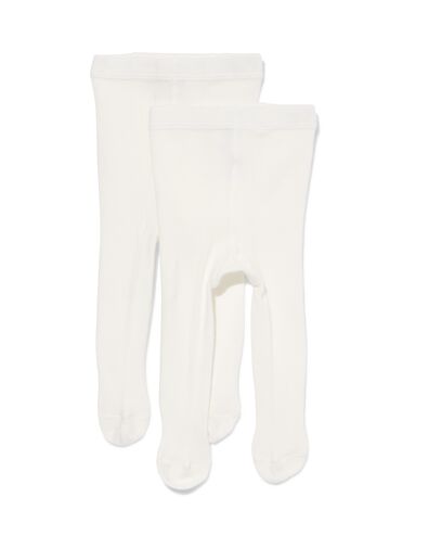 2 collants &eacute;pais b&eacute;b&eacute; blanc cass&eacute; blanc cass&eacute; - 1000009823 - HEMA
