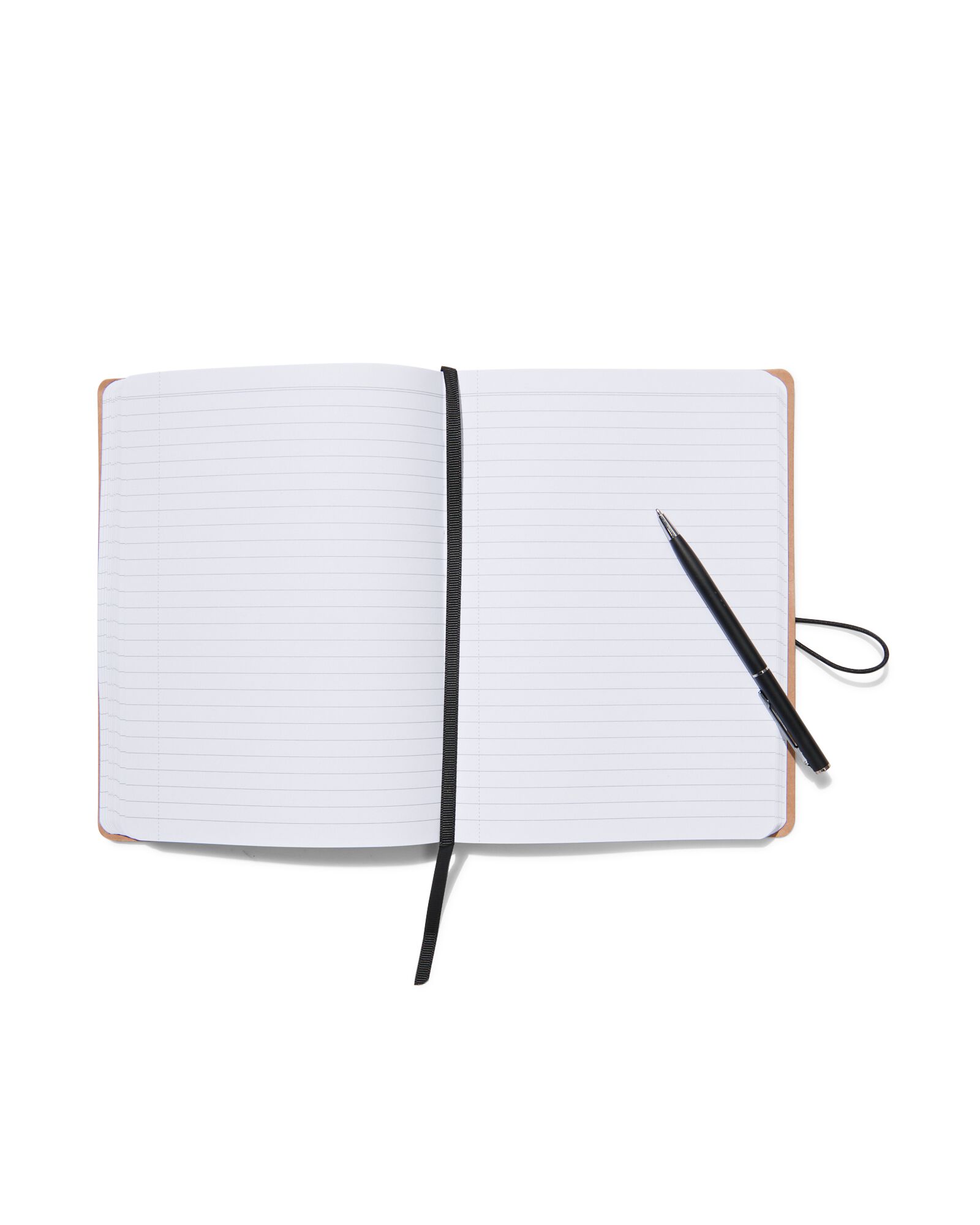 carnet lign&eacute; PU noir A5 - 14100174 - HEMA