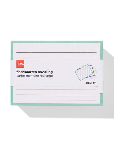 100er-Pack Karteikarten, Nachfüllpack, DIN A7 - 14102925 - HEMA