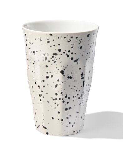 Teetasse 330 ml, Mirabeau, Steingut, wei&szlig;, gesprenkelt - 9602214 - HEMA