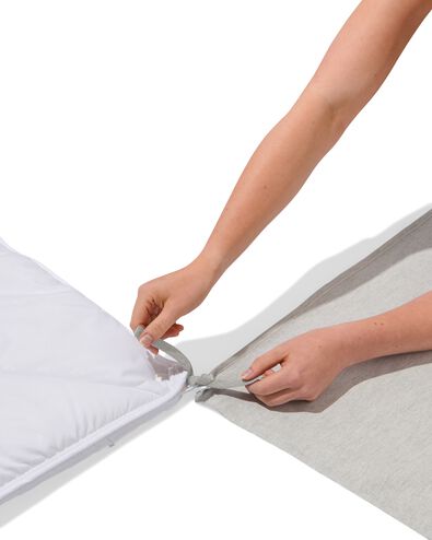 housse de couette 140x200/220cm coton doux ray&eacute; bleu-violet - 5720198 - HEMA