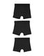 kinder boxers basic stretch katoen - 3 stuks zwart 146/152 - 19293191 - HEMA