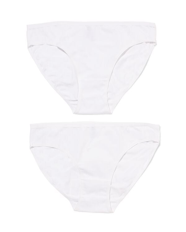 2er-Pack Damen-Slips, Baumwolle/Elasthan wei&szlig; wei&szlig; - 1000030277 - HEMA
