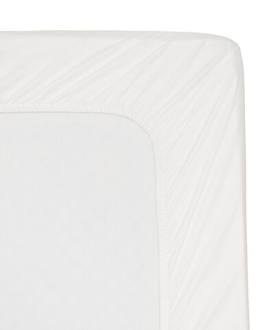 drap-housse - hôtel percale de coton - 180 x 220 cm - blanc - 5100156 - HEMA
